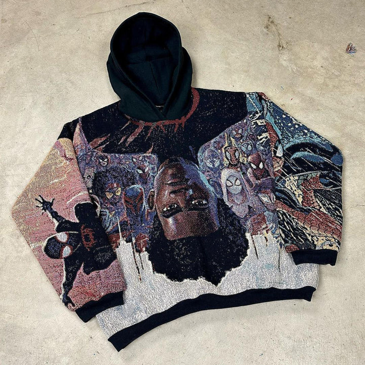 Retro Hip Hop Comic Graphic Tapestry Hoodie