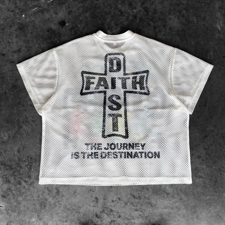 Speedy casual street retro mesh jersey