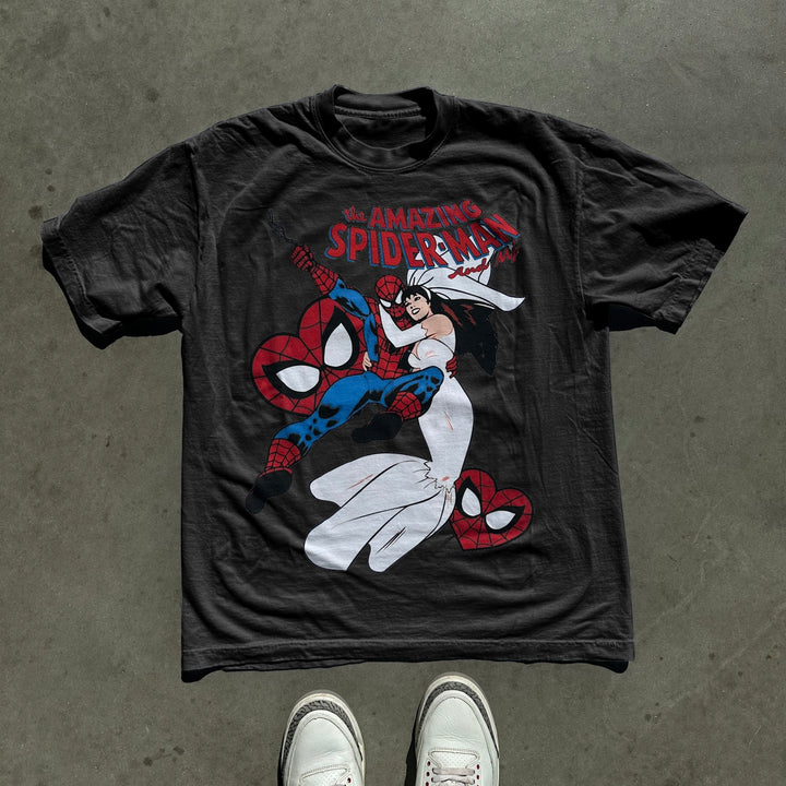 Spider print short-sleeved T-shirt