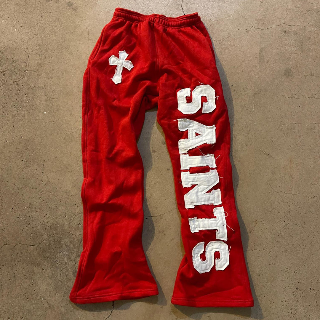 Saint of the Cross patch trousers