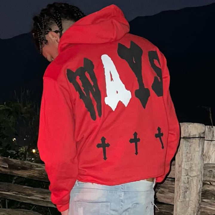 Cross vintage washed street hoodie