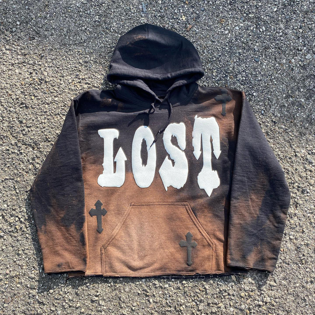 Cross vintage washed street hoodie