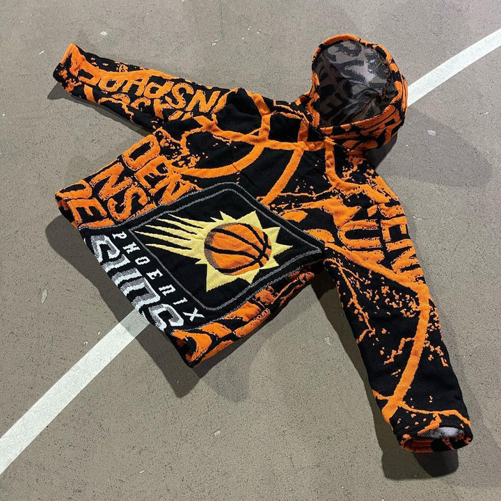 Trendy basketball retro tapestry hoodie