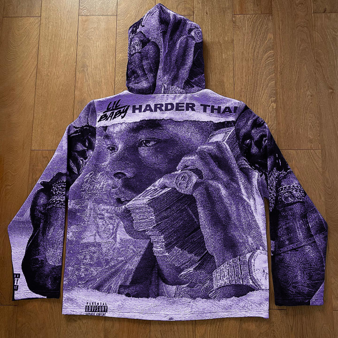 Harder Than Ever Relaxed Street Rap Festival Hoodie