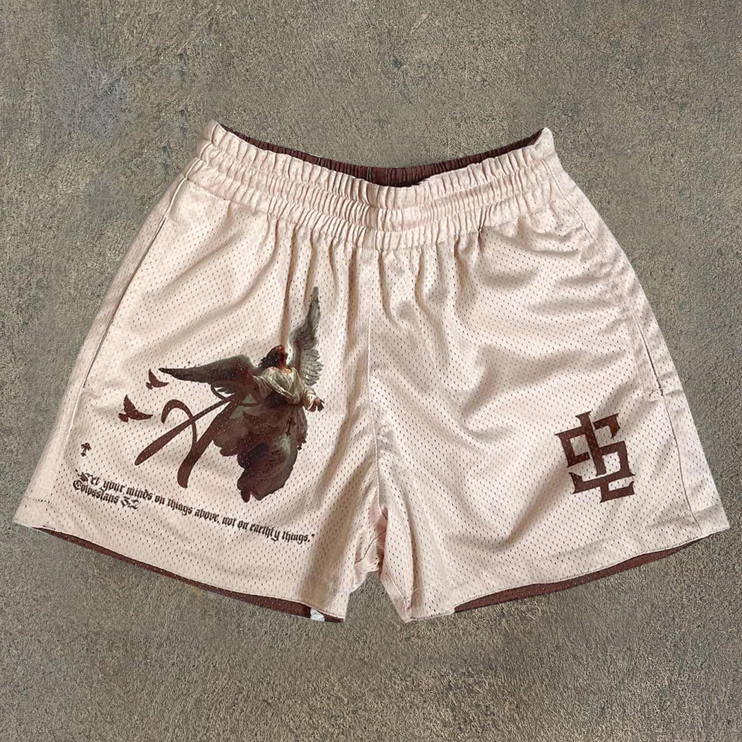 Casual personalized double layer sports shorts