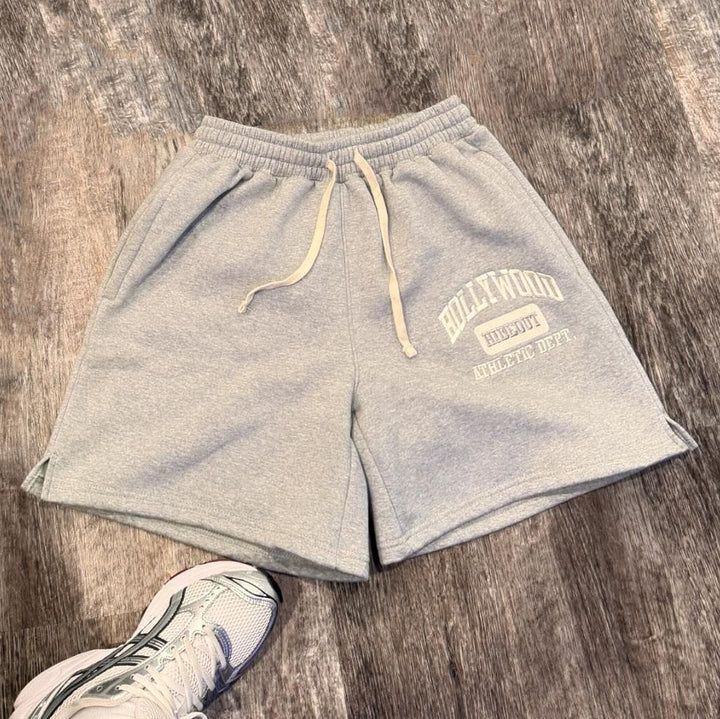 Casual Letters Print Drawstring Pocket Shorts