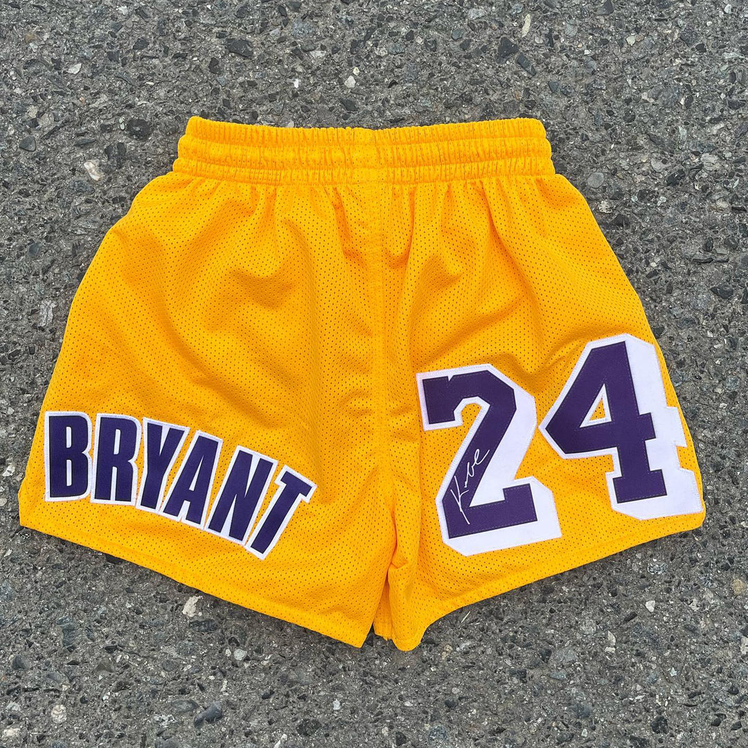 NO.24 patch casual street basketball shorts