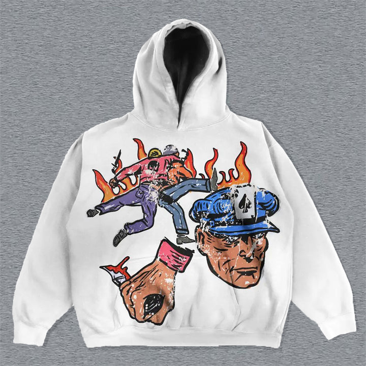 Chaos Makes The Muse Print Long Sleeve Hoodie