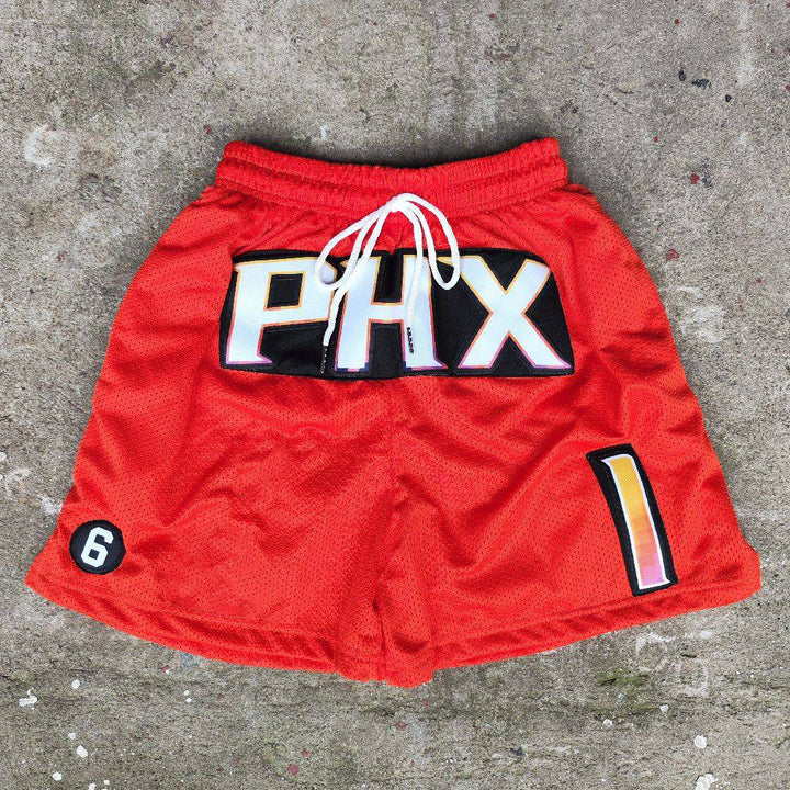 Patchwork Basketball Mesh Shorts