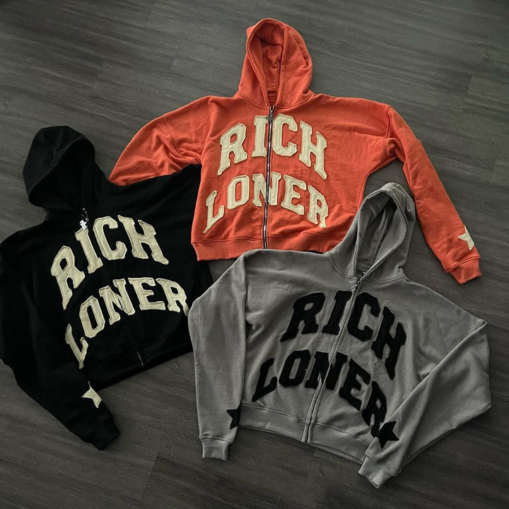 Comfortable Hip Hop Casual Zip Hoodie