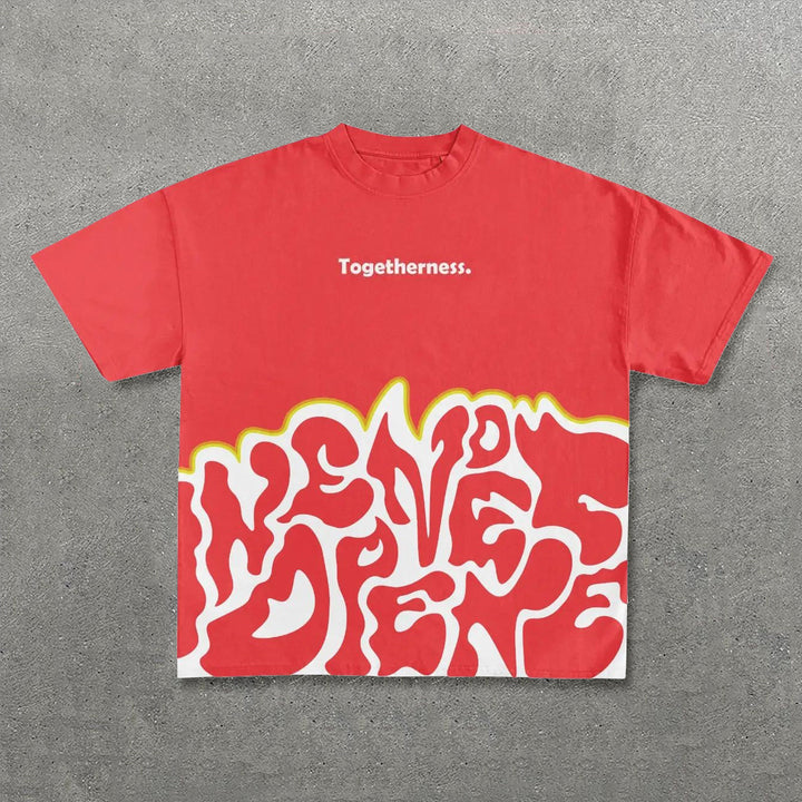 Togetherness Print Short Sleeve T-Shirt