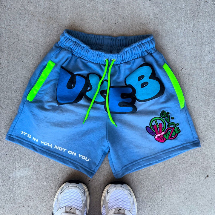 Casual street graffiti shorts