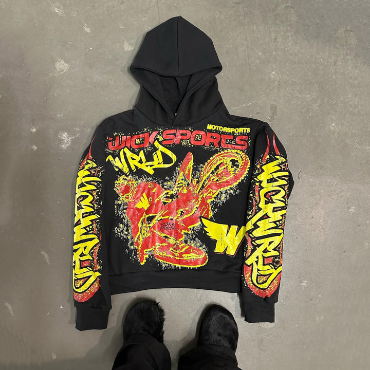 Wick Motorsports Print Long Sleeve Hoodies