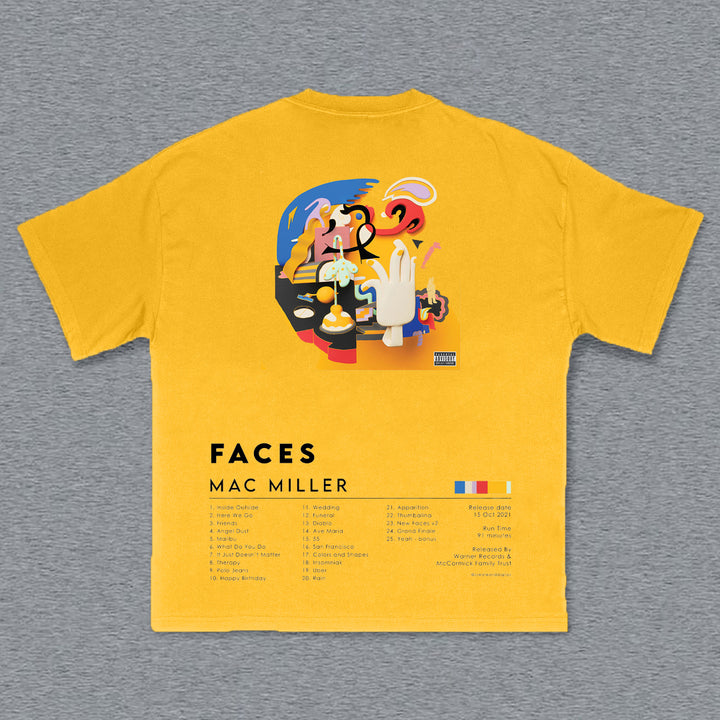 Faces Print Short Sleeve T-Shirt