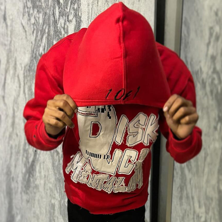 Money Patch Print Casual Street Hoodie