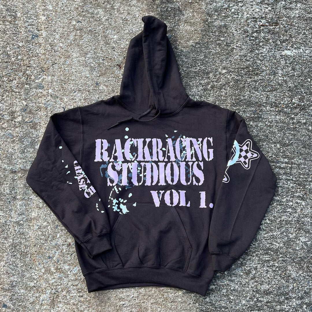 Rack Racing Studios NO.1 Print Long Sleeve Hoodies