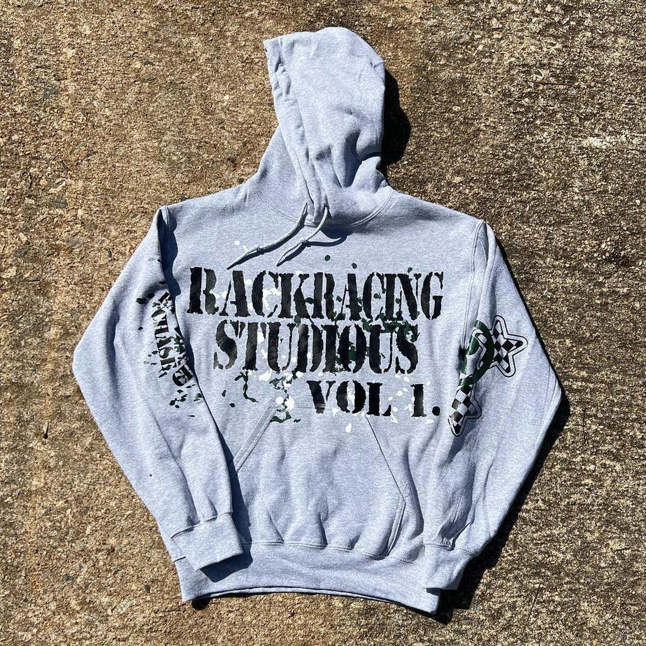 Rack Racing Studios NO.1 Print Long Sleeve Hoodies