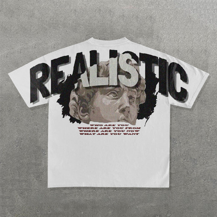 Realistic Print Short Sleeve T-Shirt