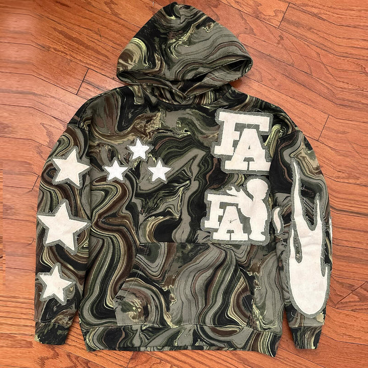 Stylish camouflage print hoodie