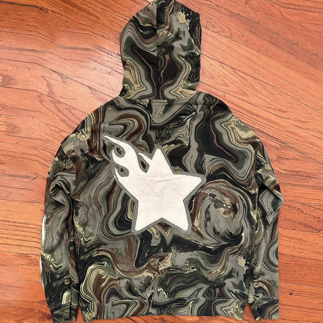 Stylish camouflage print hoodie