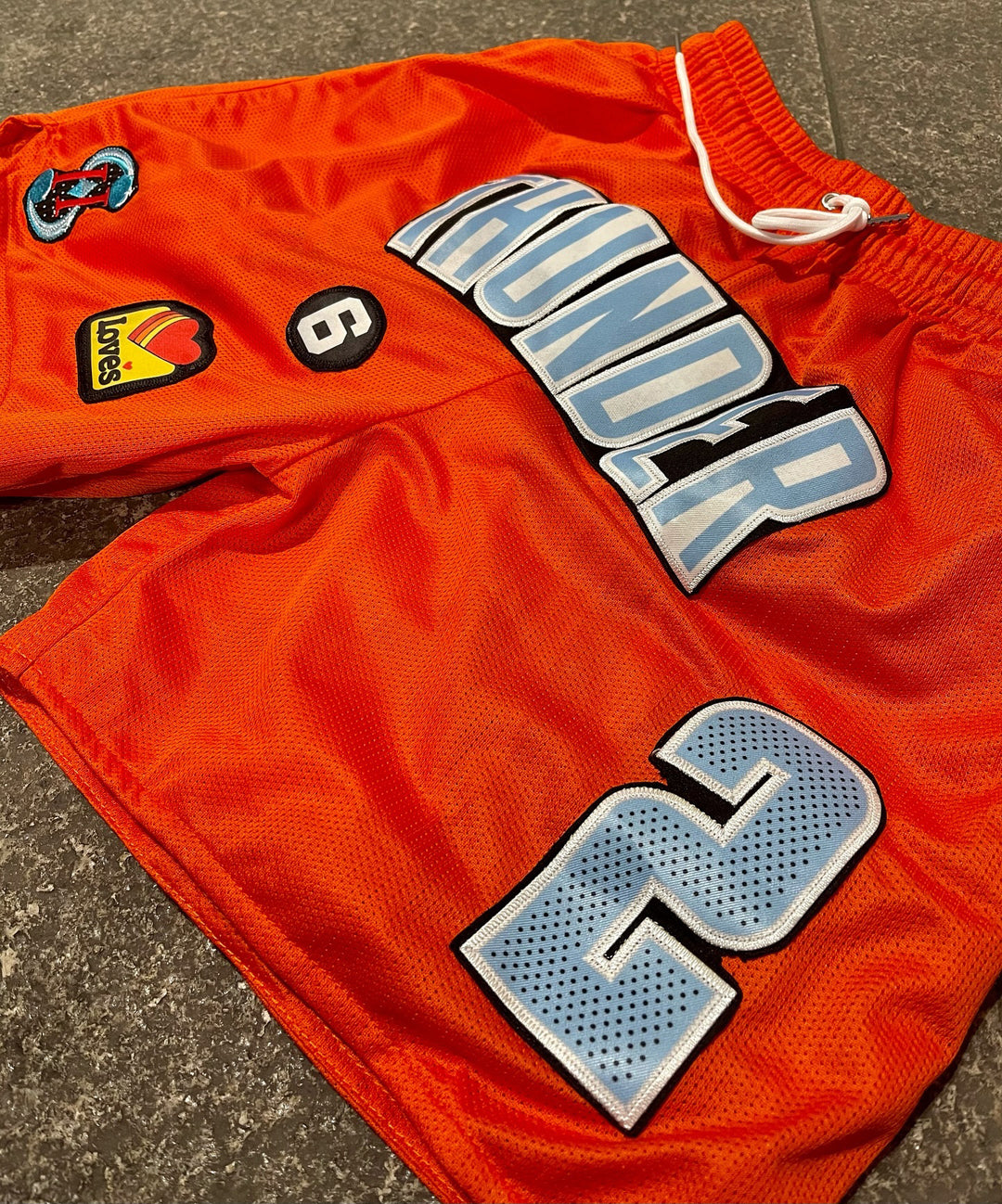 Thunder casual street basketball mesh shorts