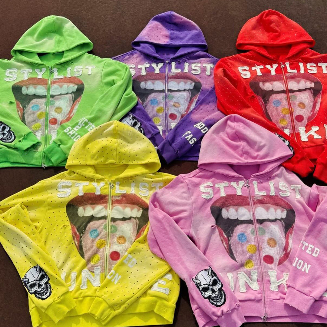 Hip Hop Casual Street Zipper Hoodie