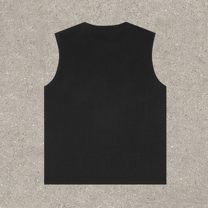 Casual street basketball print sports vest