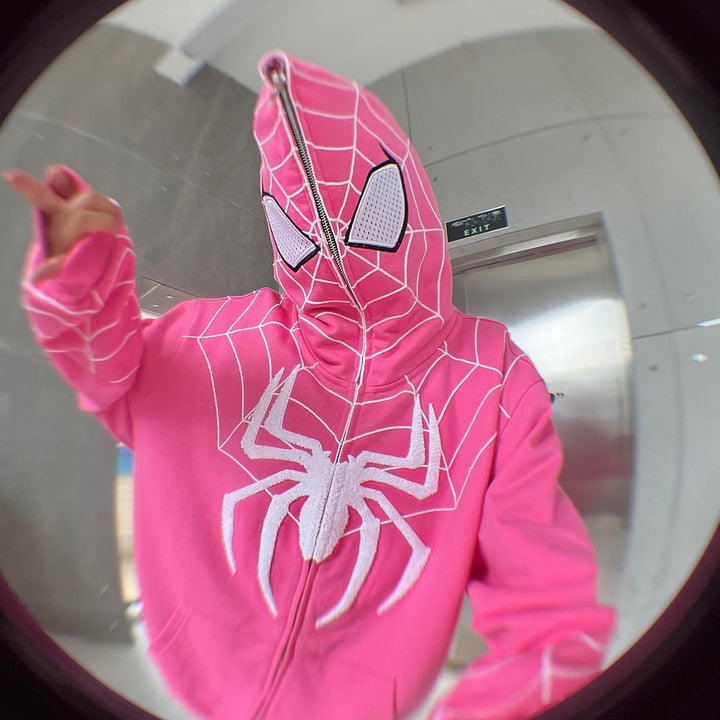 Trendy Spider-Man Retro Full-Zip Hoodie