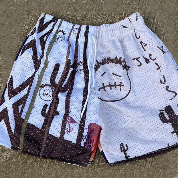 Fashion personalized print sports shorts