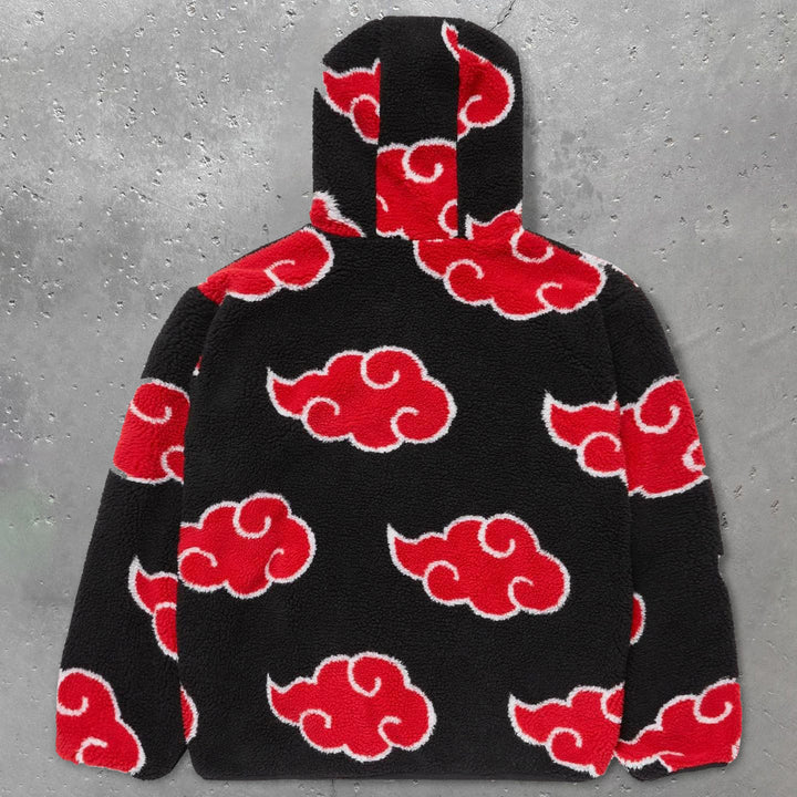 Yunduo Fashion Retro Polar Fleece Hoodie