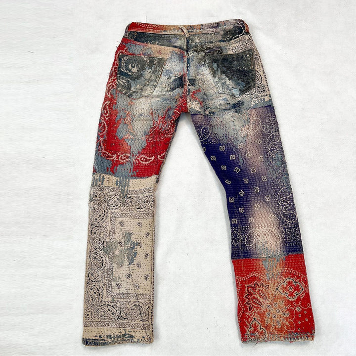 Retro noble luxury personalized casual jeans