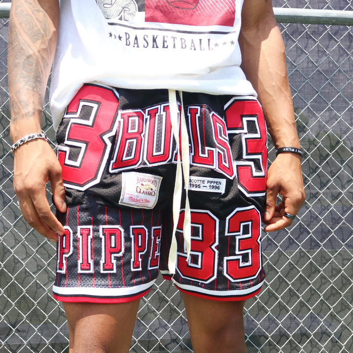 NO.33 Patchwork Mesh Basketball Shorts