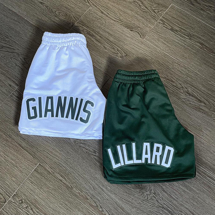 Bucks casual street basketball mesh shorts