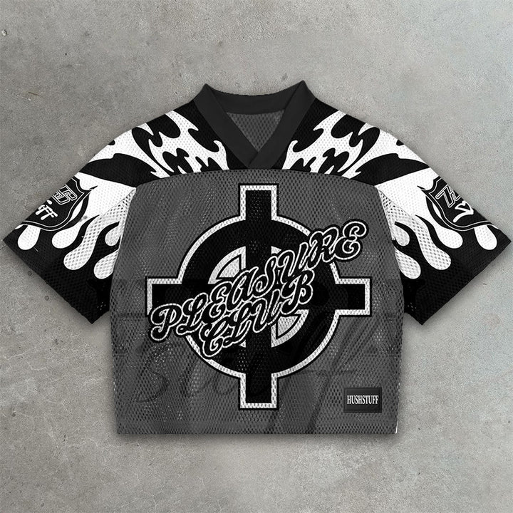 Cross sight mesh jersey