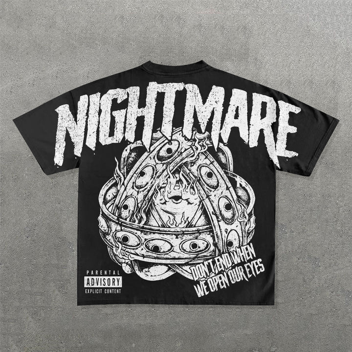 Nightmare Print Short Sleeve T-Shirt