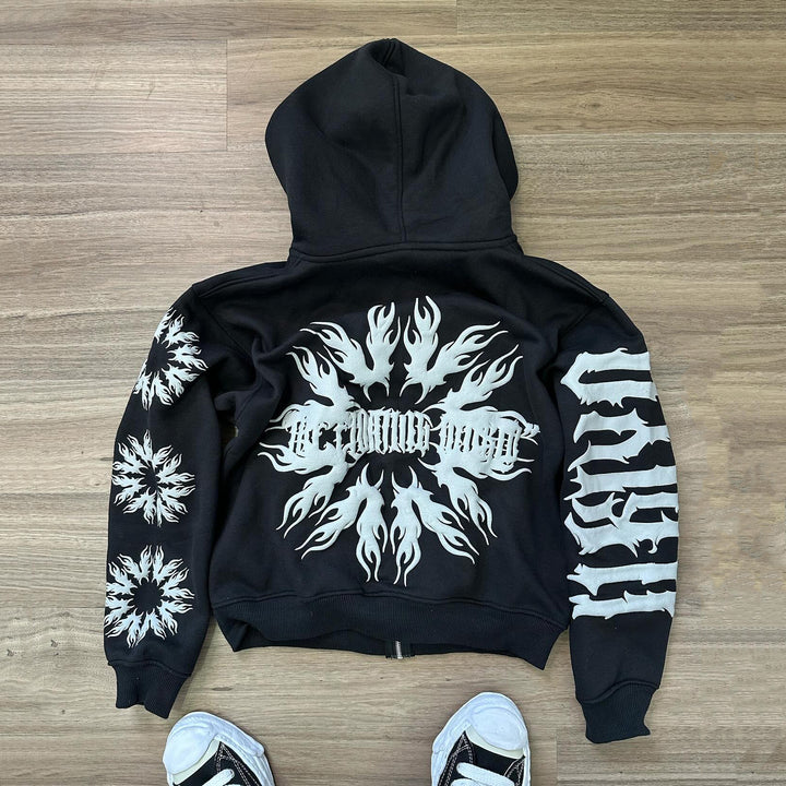 Casual Street Retro Zipper Hoodie