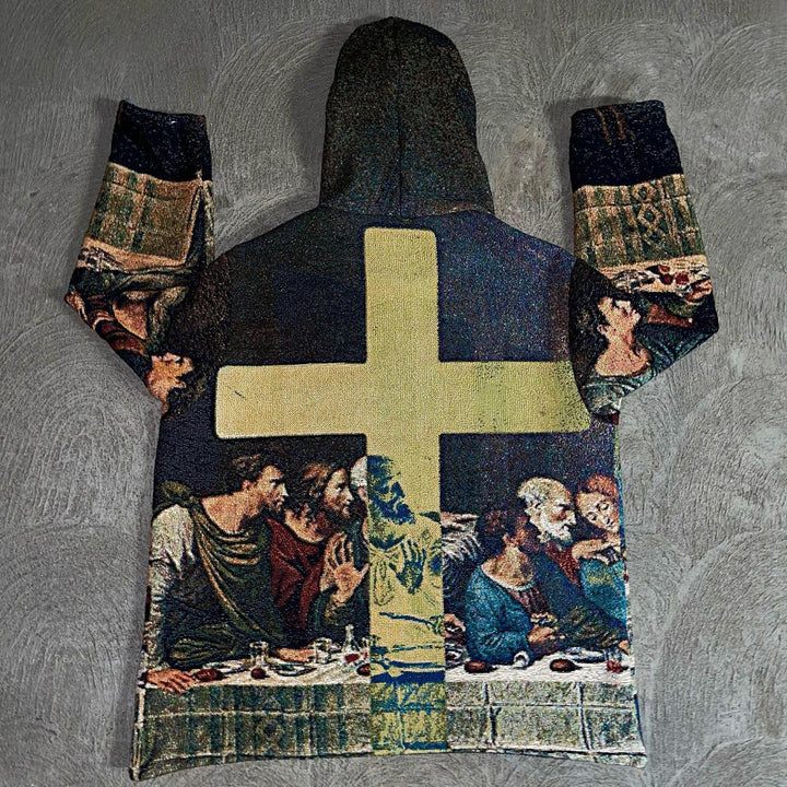 Stylish Vintage Tapestry Hoodie