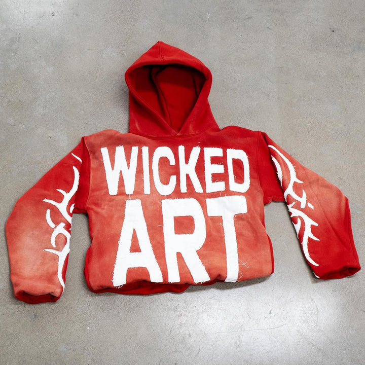 Wicked Art Print Long Sleeve Hoodies