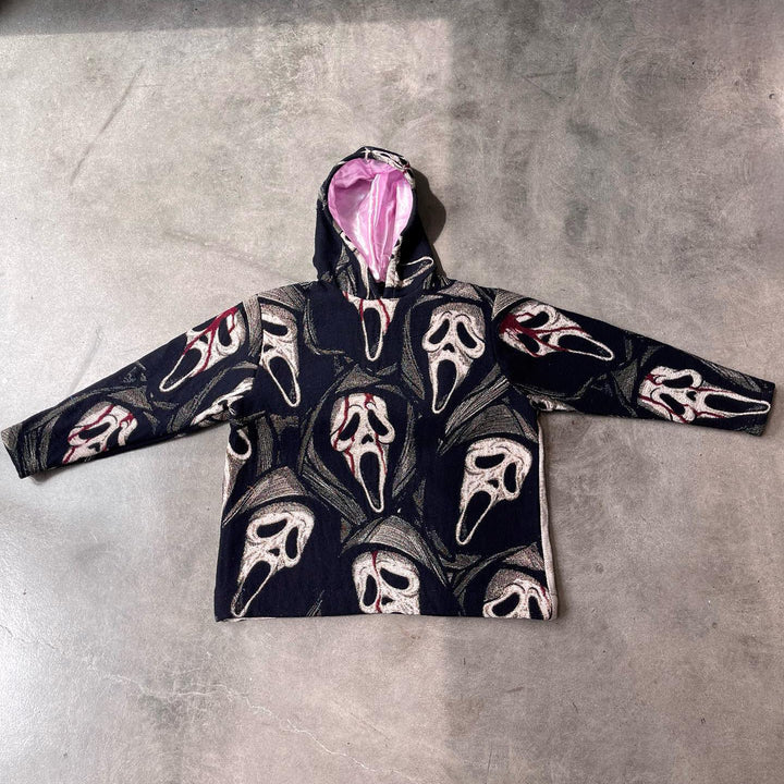 retro scream baggy hoodie