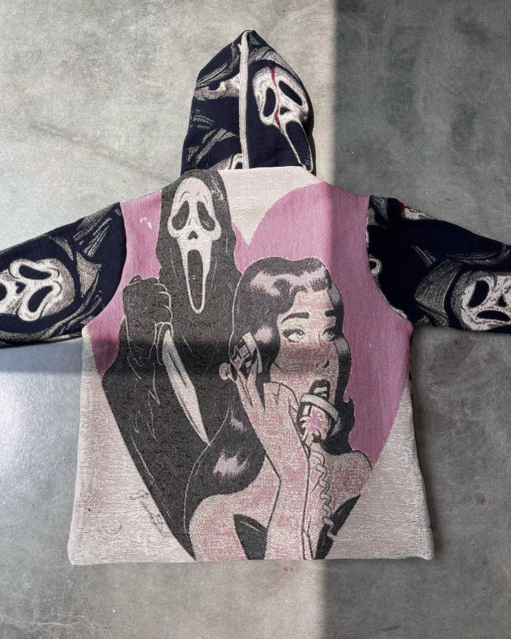 retro scream baggy hoodie