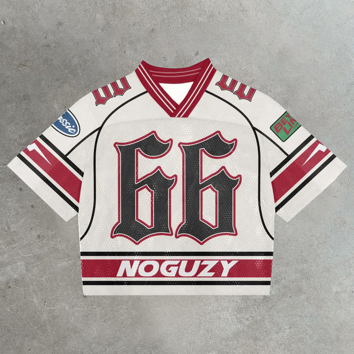 NO.66 Casual Street Retro Mesh Jersey