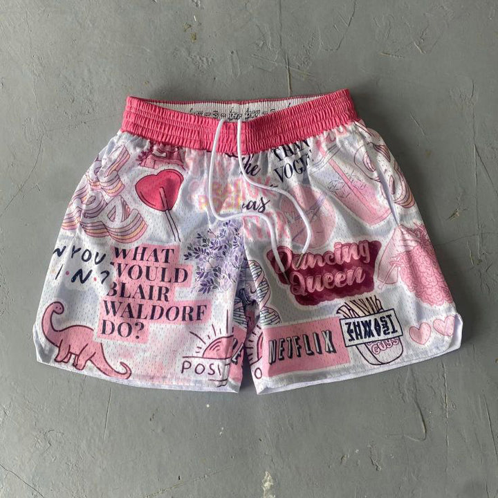 Pink Dinosaur Casual Shorts