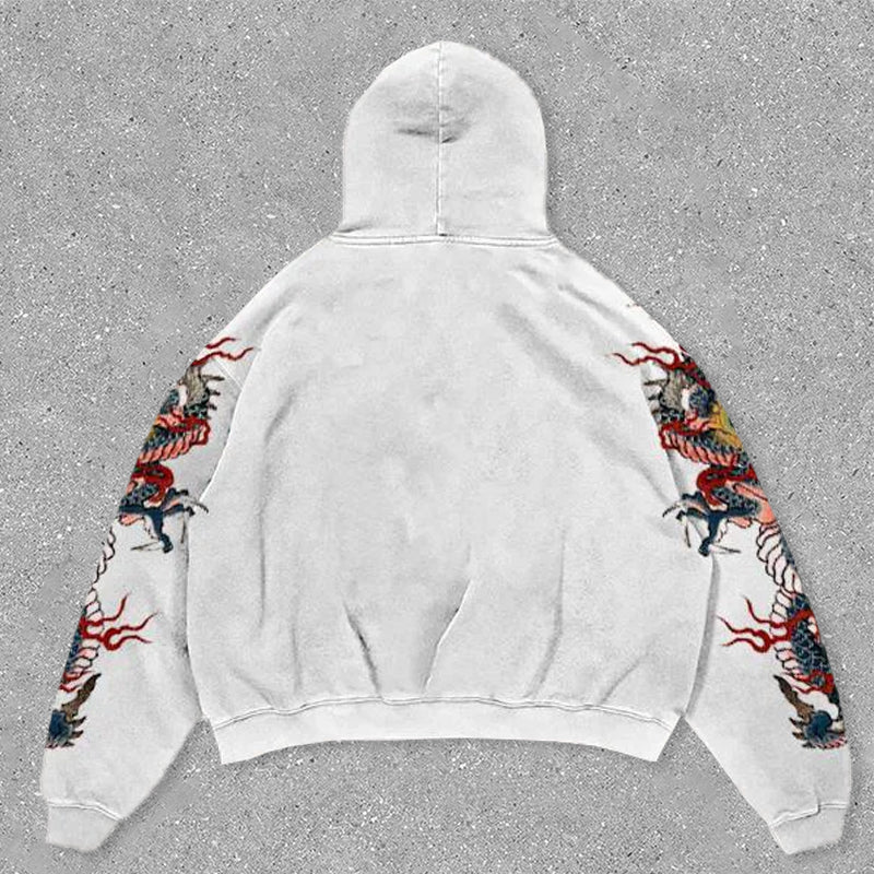 dragon print hoodie