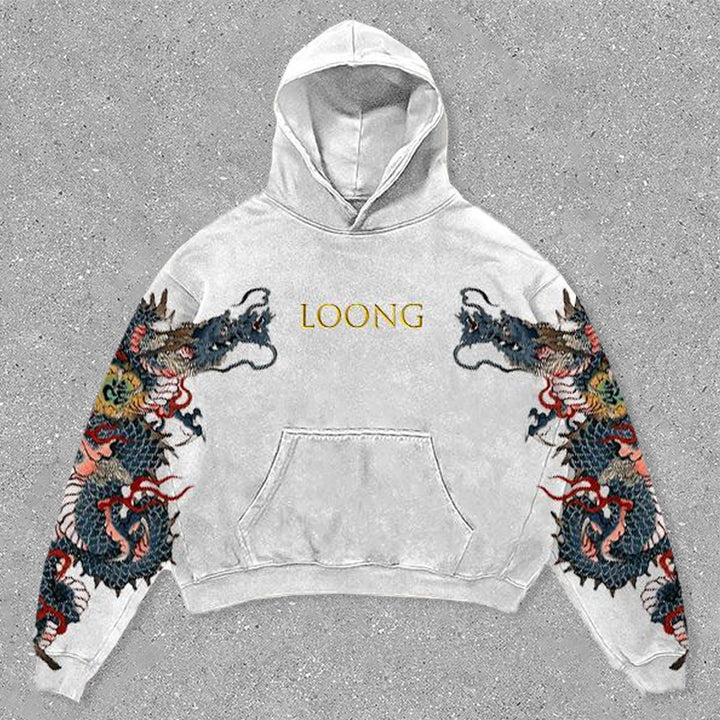 dragon print hoodie