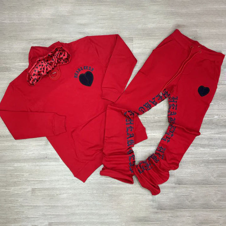 Trendy retro hoodie and trousers two-piece set