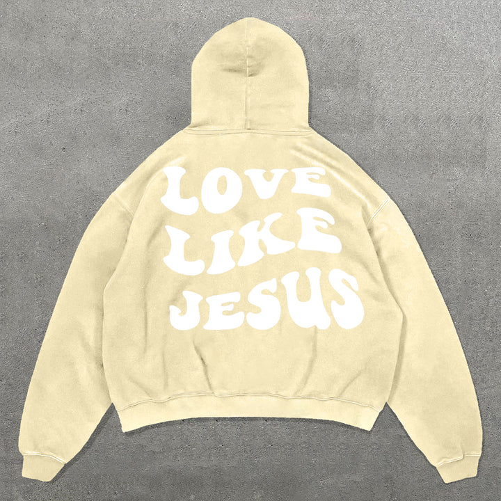 Love Like Jesus Print Long Sleeve Hoodies