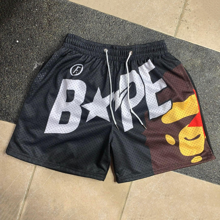 Ape casual street mesh shorts