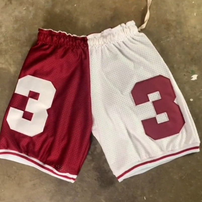 Paneled Mesh Basketball Zip Shorts