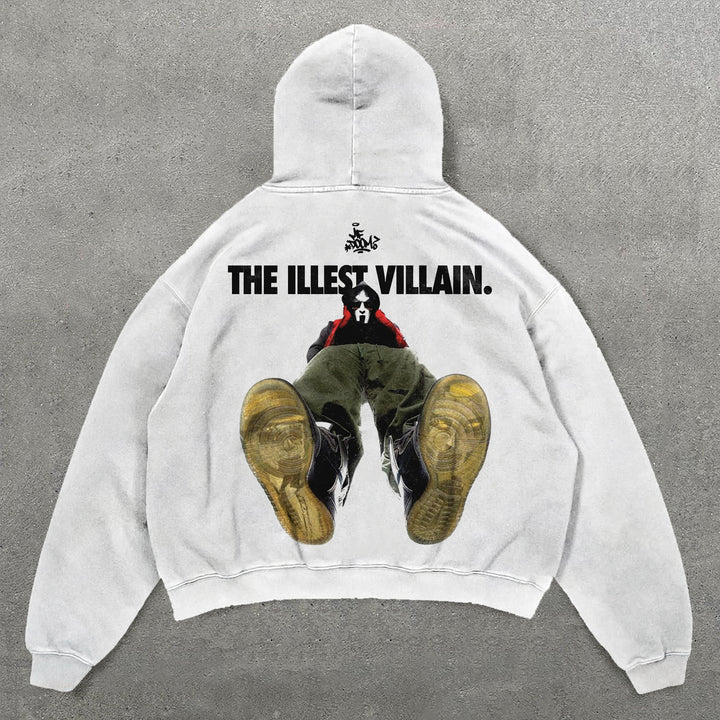 The Illest Villain Print Long Sleeve Hoodies