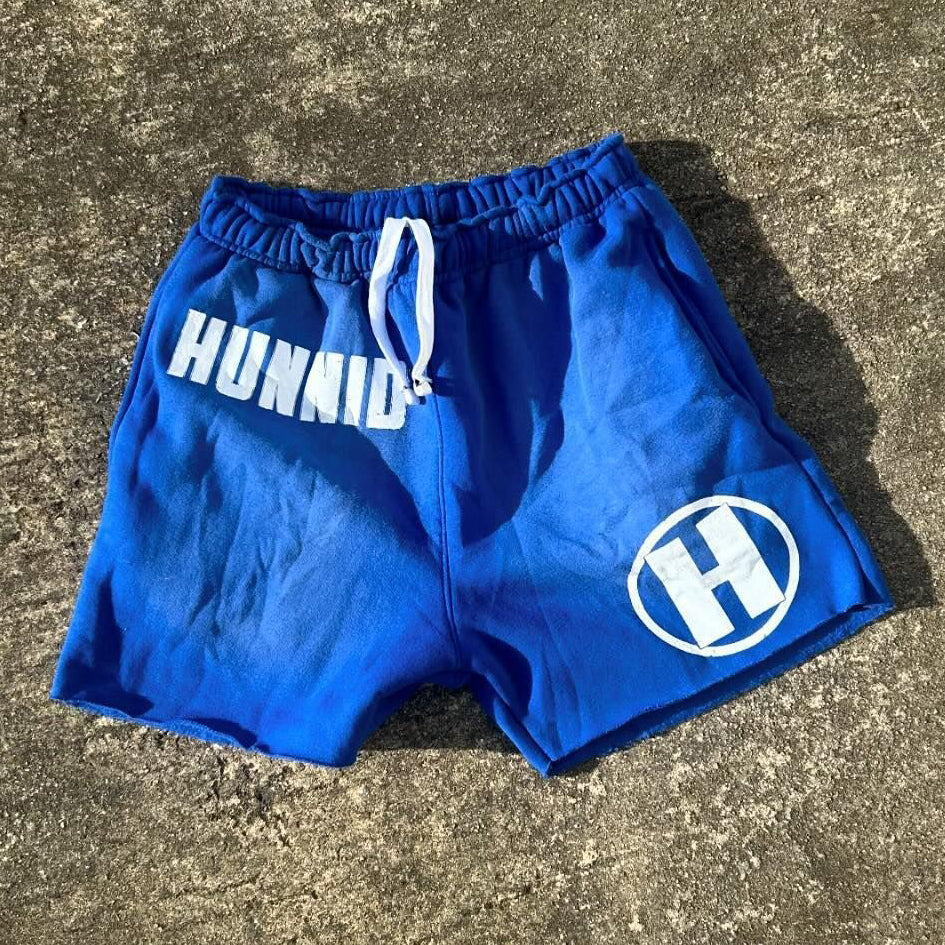 Hunnid Print Drawstring Pocket Shorts